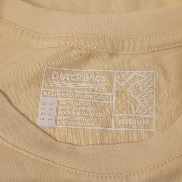 Dutch Bros Mens Long Sleeve T-Shirt Beige Medium "Its All Good" Graphic Tee - Picture 6 of 6